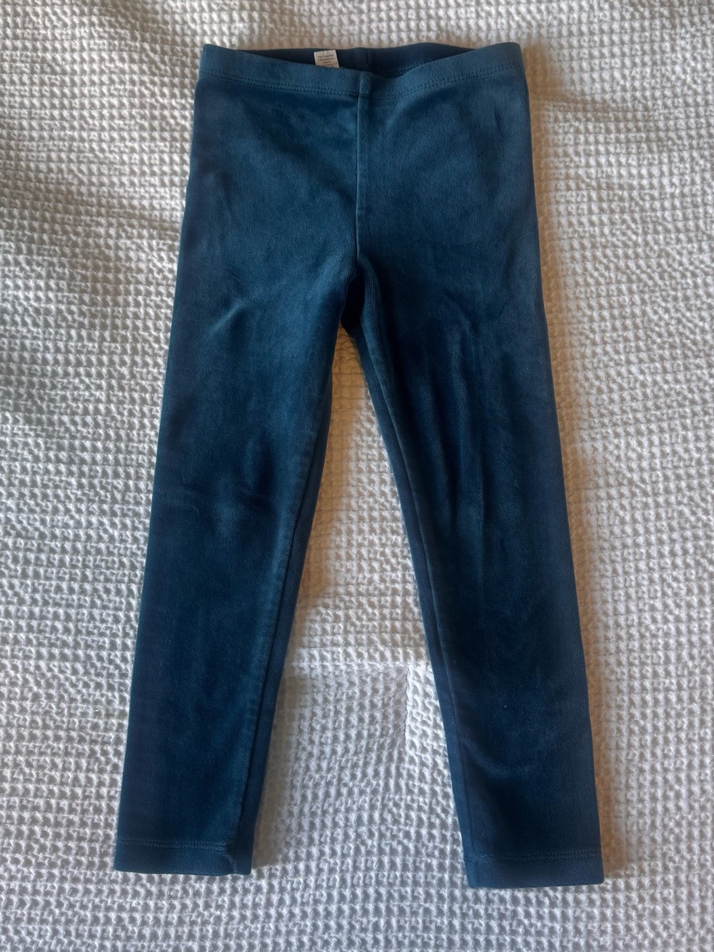 Tea Collection Bedford Blue Velour Leggings size 5